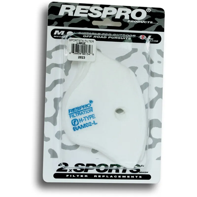 Respro Sportsta Anti-Pollution Mask Filter - Pack of 2.