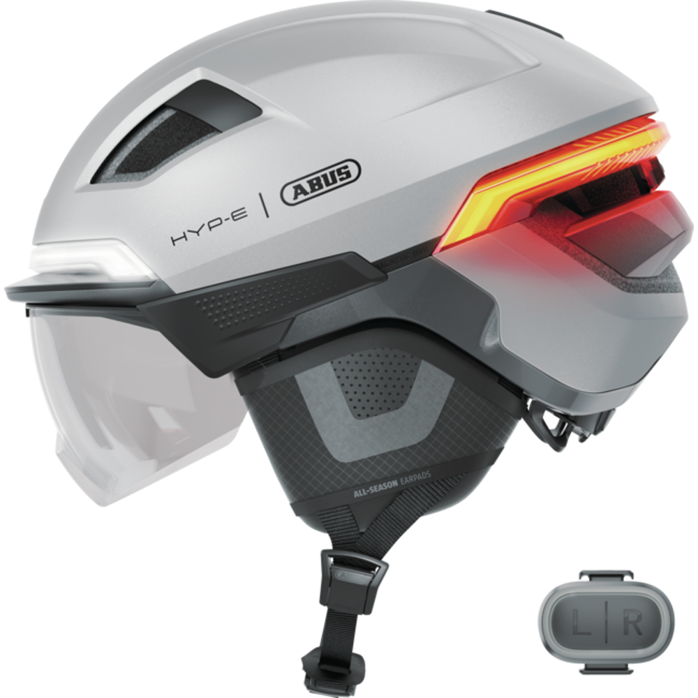 uPRISE Bikes Abus HYP-E ACE Urban Helmet - Gleam Silver | Price match, 365 day returns, 18-Month Warranty, Finance Available & Free UK Delivery