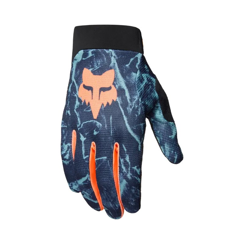 Fox Ranger Image Print Long Finger Gloves - Arctic Blue