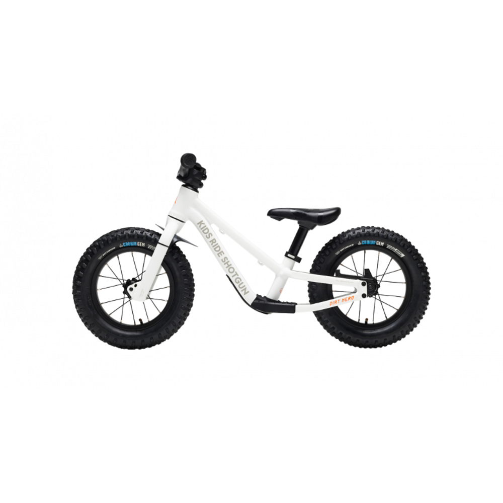 uPRISE Bikes Kids Ride Shotgun Dirt Hero 12w Kids Balance Bike - White | Price match, 365 day return s, 18-Month Warranty, Finance Available & Free UK Delivery