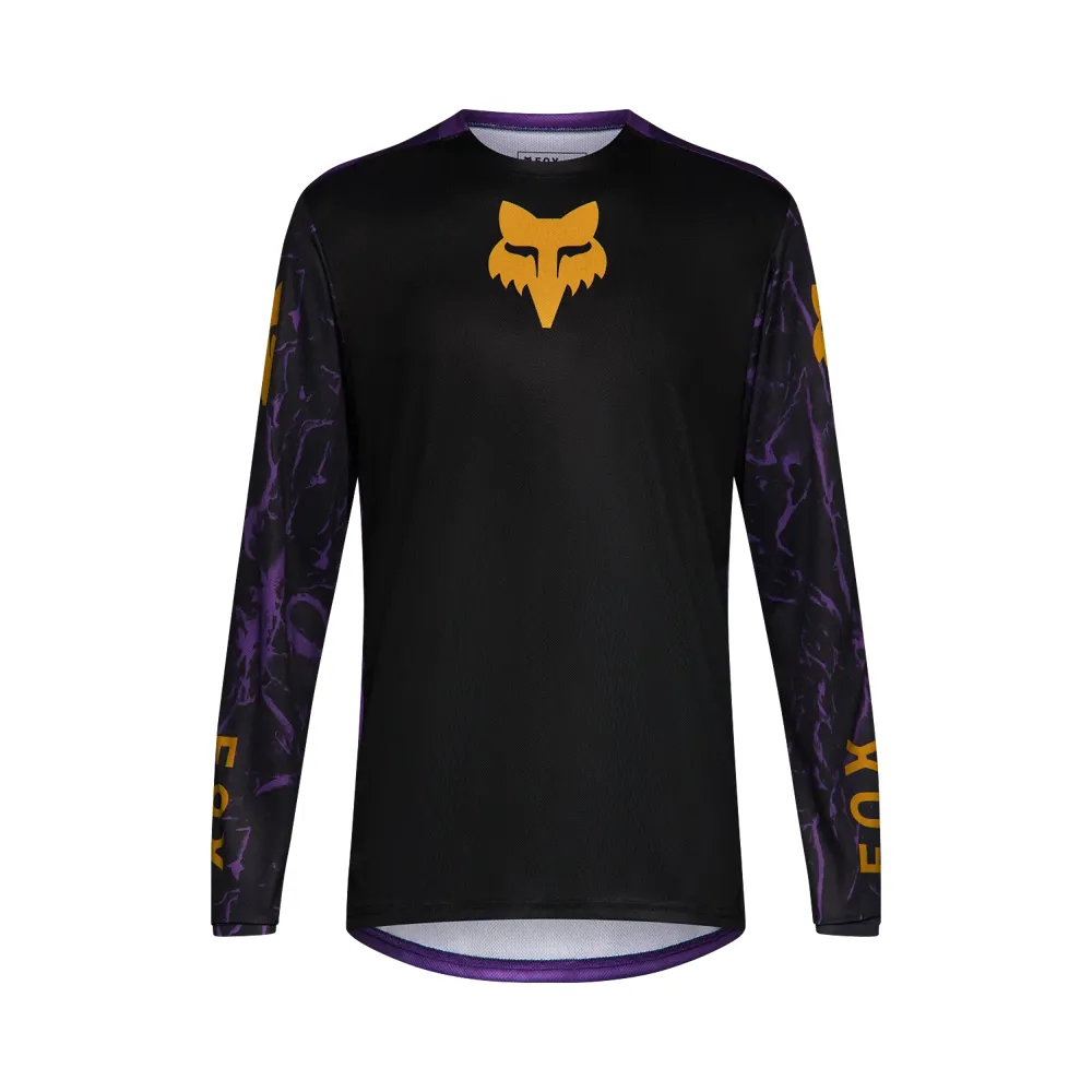 uPRISE Bikes Fox Clothing Fox Ranger Image Print Men's Long Sleeve Jersey - Plum Purple | Price match, 365 day returns, 18-Month Warranty, Finance Available & Free UK Delivery