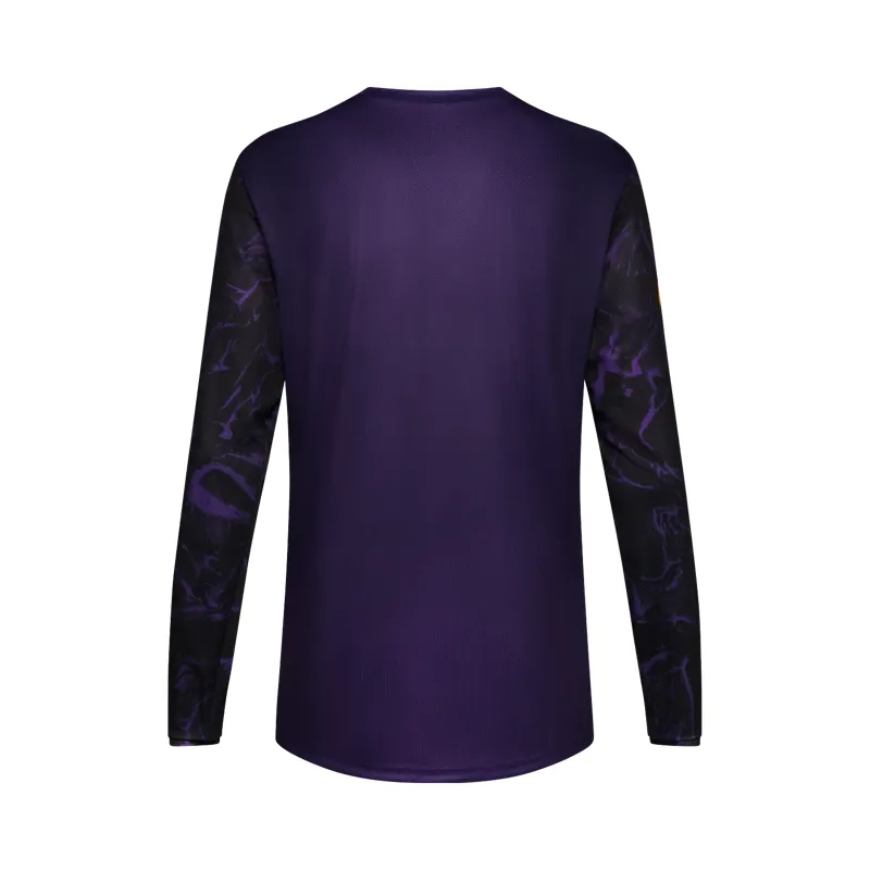 Fox Ranger Image Print Men's Long Sleeve Jersey - Plum Purple-1