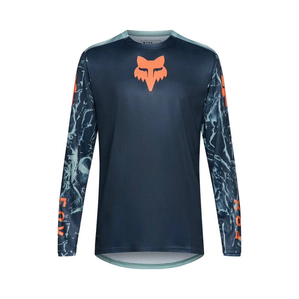 uPRISE Bikes Fox Clothing Fox Ranger Image Print Men's Long Sleeve Jersey - Arctic Blue | Price match, 365 day returns, 18-Month Warranty, Finance Available & Free UK Delivery