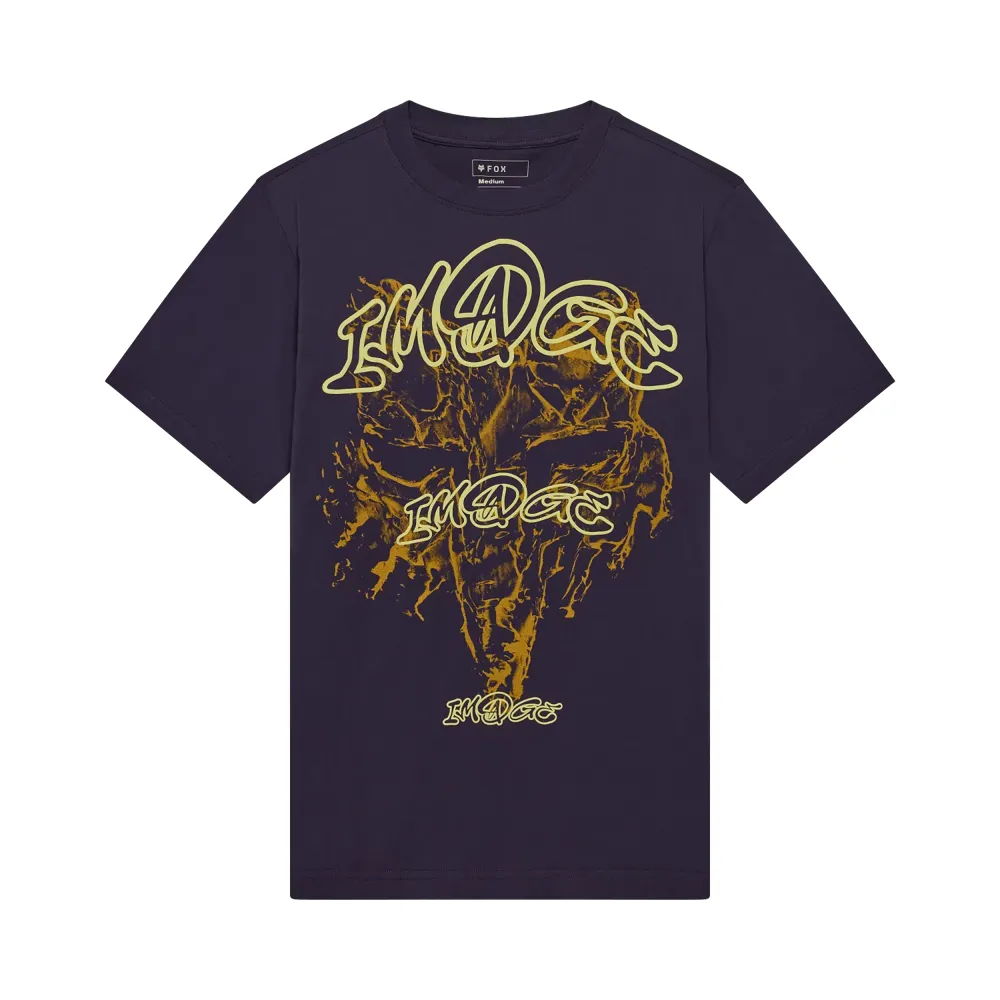 uPRISE Bikes Fox Clothing Fox Image Print Midweight Men's Tee - Plum Perfect | Price match, 365 day returns, 18-Month Warranty, Finance Available & Free UK Delivery