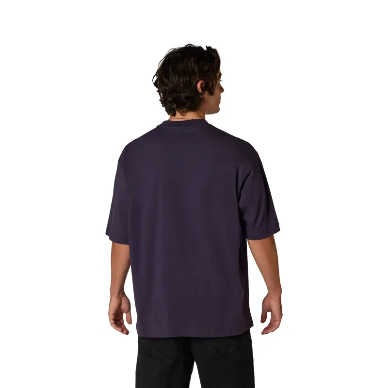 Fox Image Print Midweight Men's Tee - Plum Perfect-2