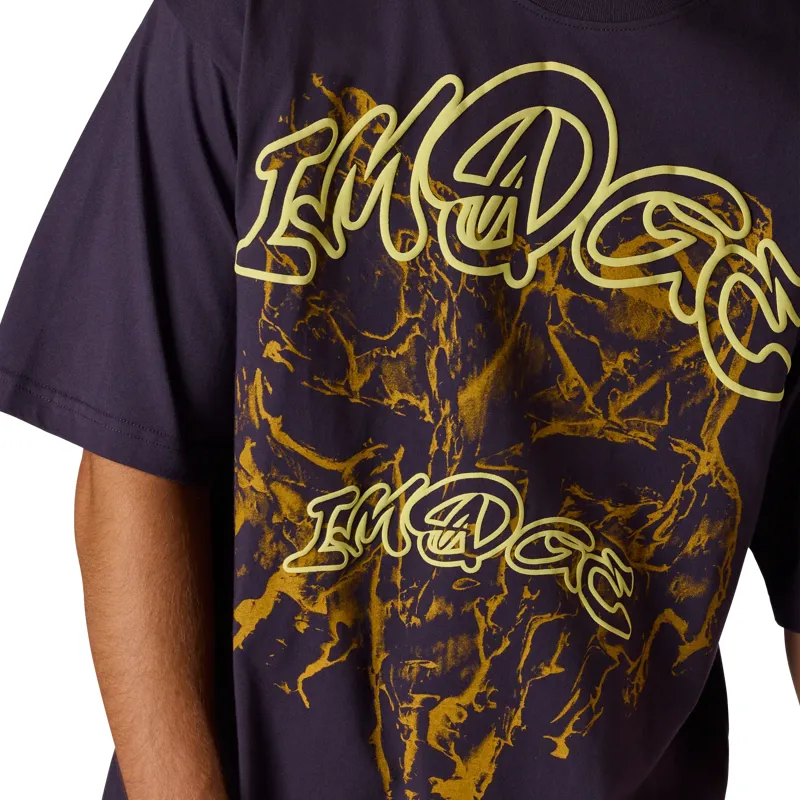 Fox Image Print Midweight Men's Tee - Plum Perfect-3