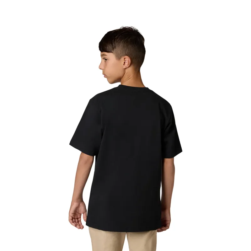 Fox Image Print Youth Short Sleeve Tee - Black-3
