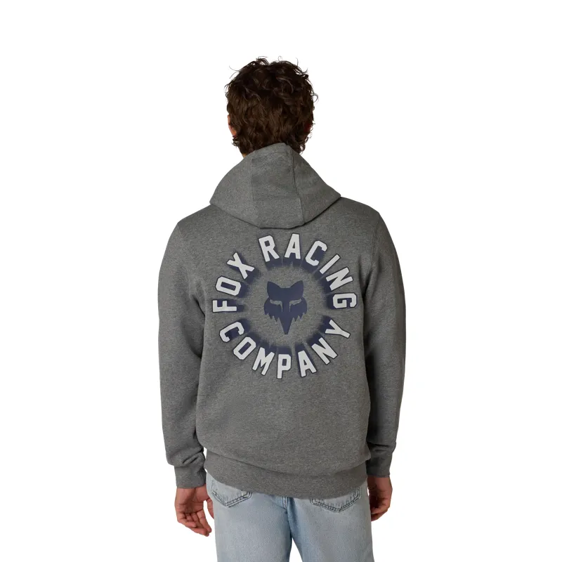 Fox Beam Men's Premium Fleece Pullover Hoolie - Heather Graphite Grey-3