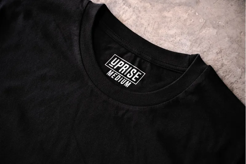 Uprise Logo Unisex Cotton Tee - Black-5