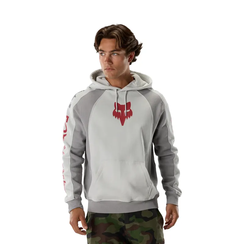 Fox Valiant Fleece Pullover Hoodie - Light Grey-2