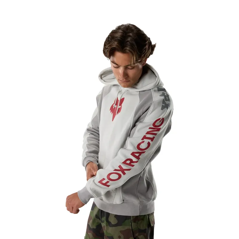 Fox Valiant Fleece Pullover Hoodie - Light Grey-4