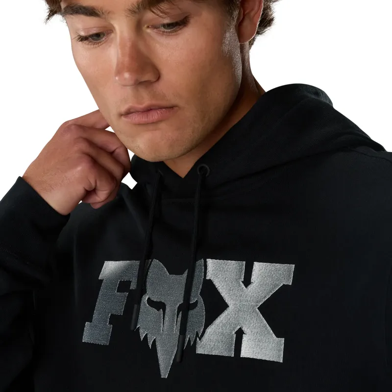 Fox F Head X Fleece Pullover Hoodie - Black-4