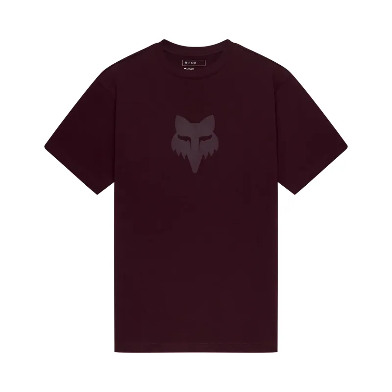 Fox Head Heavyweight Men's Short Sleeve Tee - Dark Maroon
