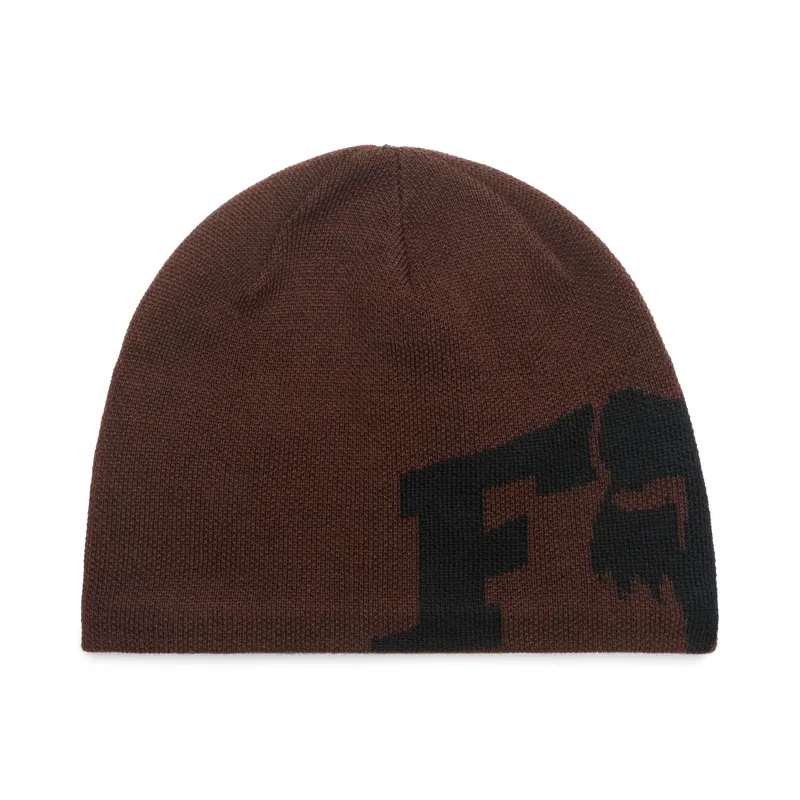 Fox F Head X Jacquard Beanie - Coffee