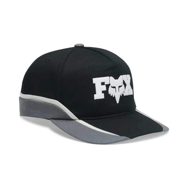 Fox  F Head X Snapback Hat - Black
