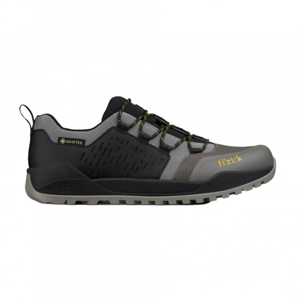 uPRISE Bikes Fizik Terra Ergolace GTX Flat MTB Shoes - Grey/Black | Price match, 365 day return s, 18-Month Warranty, Finance Available & Free UK Delivery