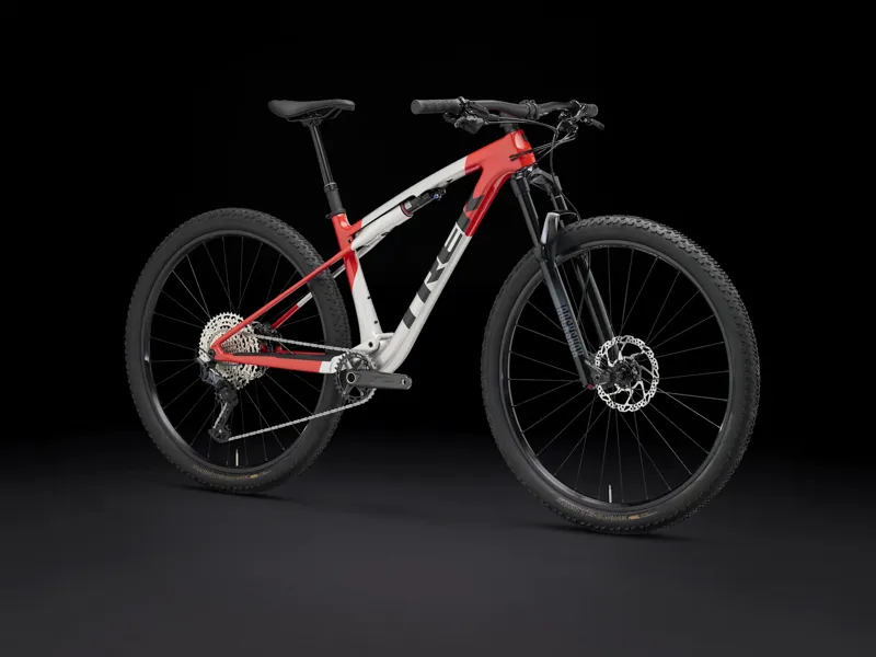 Trek Supercaliber SL 9.6 Gen 2 2025 Full Sus MTB - Lunar Silver/Lava Red-1