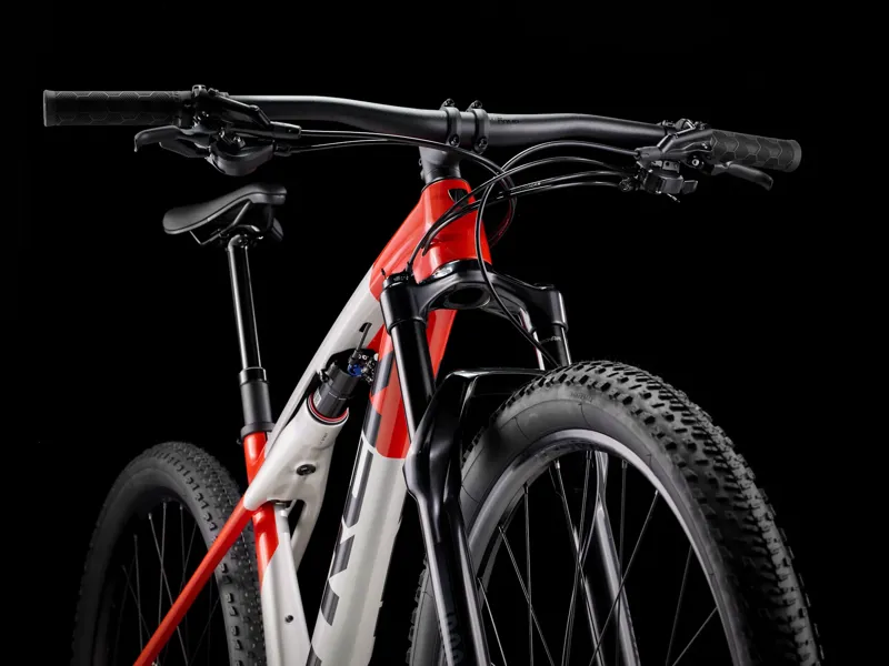 Trek Supercaliber SL 9.6 Gen 2 2025 Full Sus MTB - Lunar Silver/Lava Red-3