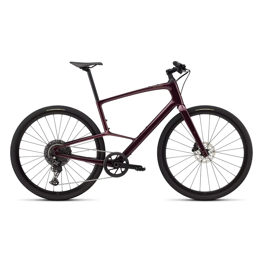 uPRISE Bikes Specialized Sirrus X 5.0 2026 Hybrid Bike - Gloss Bordeaux/Gold | Price match, 365 day return s, 18-Month Warranty, Finance Available & Free UK Delivery