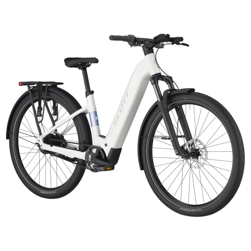 Scott Sub 10 Belt Wave 2025 Electric Hybrid Bike - Bianco White-1