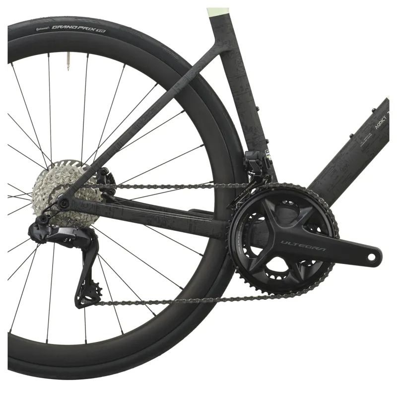 Scott Addict RC 20 2027 Carbon Road Bike - Cream Green/Carbon Black-3