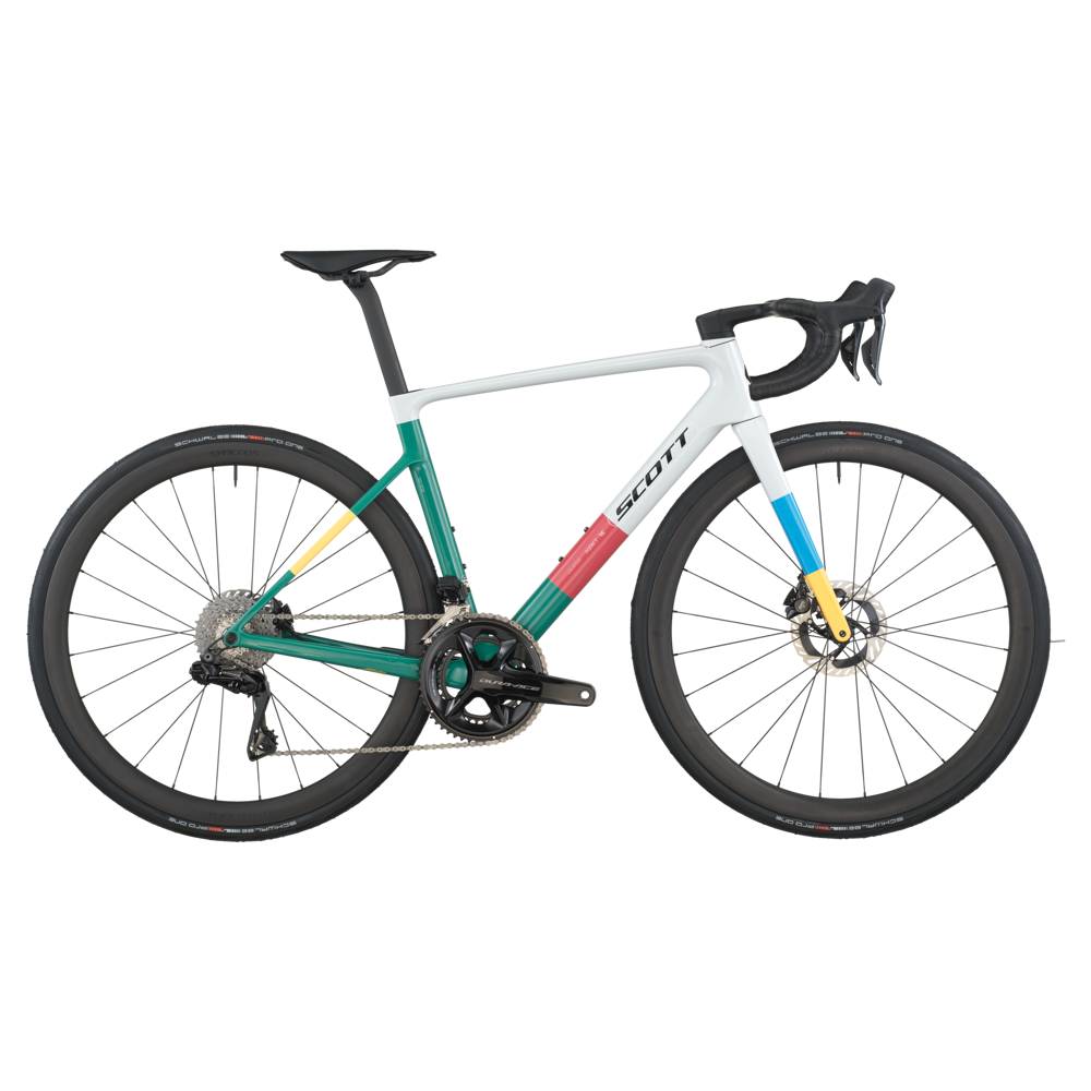 uPRISE Bikes Scott Addict RC Pro 2026 Carbon Road Bike - Beluga Grey/Seashore Green | Price match, 365 day return s, 18-Month Warranty, Finance Available & Free UK Delivery