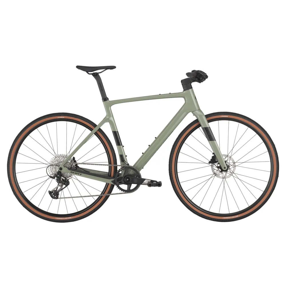 uPRISE Bikes Scott Metrix 10 2025 Carbon Hybrid Bike - Undergrowth Green | Price match, 365 day return s, 18-Month Warranty, Finance Available & Free UK Delivery