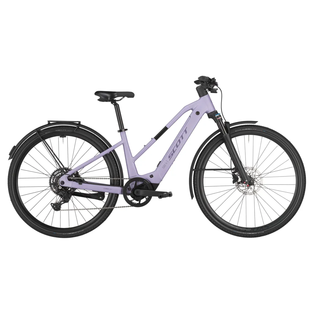 uPRISE Bikes Scott Passage eRide 30 Slope 2025 Electric Hybrid Bike - Lila Purple | Price match, 365 day return s, 18-Month Warranty, Finance Available & Free UK Delivery