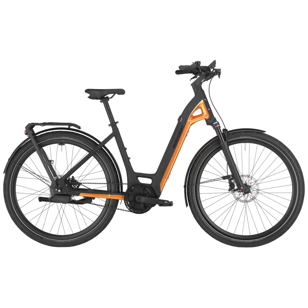 uPRISE Bikes Bergamont E-Ville 10 Belt 2025 Electric Hybrid Bike - Yellow Sunrise | Price match, 365 day return s, 18-Month Warranty, Finance Available & Free UK Delivery