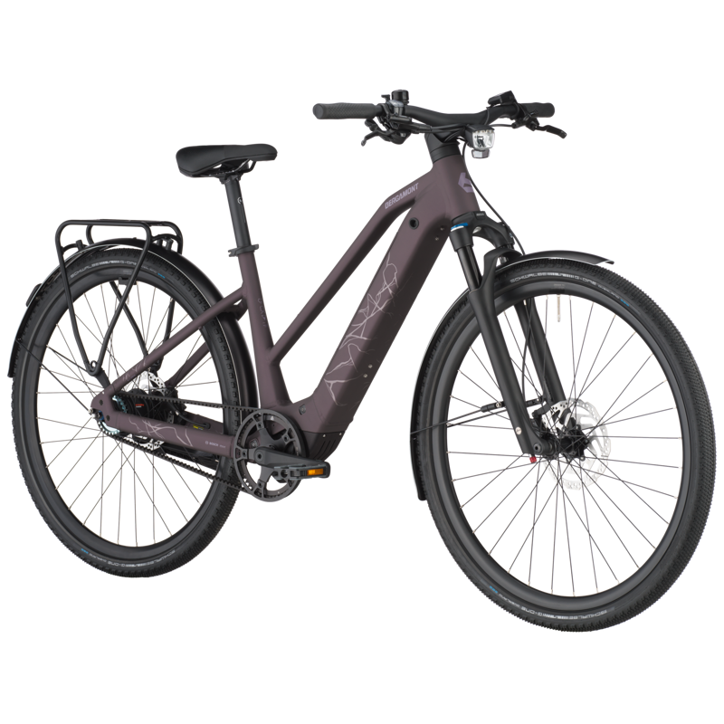 Bergamont Helix 10 Belt Slope 2025 Electric Hybrid Bike - Dusky Purple-1