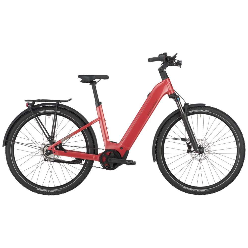 uPRISE Bikes Bergamont E-Horizon SUV 20 Belt Wave 2025 Electric Hybrid Bike - Red | Price match, 365 day return s, 18-Month Warranty, Finance Available & Free UK Delivery