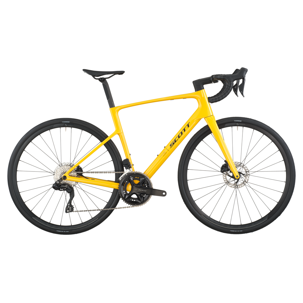 uPRISE Bikes Scott Addict 40 2026 Carbon Endurance Road Bike - Vivid Yellow | Price match, 365 day return s, 18-Month Warranty, Finance Available & Free UK Delivery