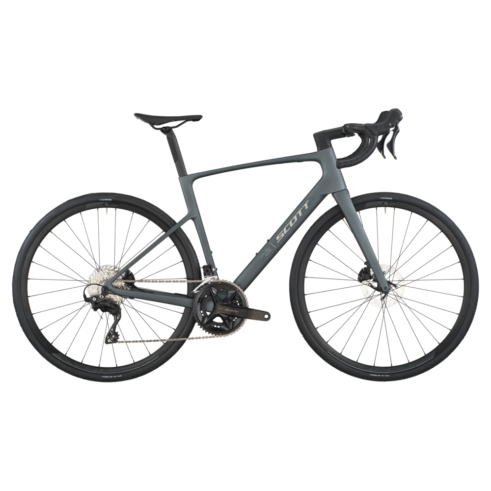 uPRISE Bikes Scott Addict 50 2026 Carbon Endurance Road Bike - Carbon Grey | Price match, 365 day returns, 18-Month Warranty, Finance Available & Free UK Delivery