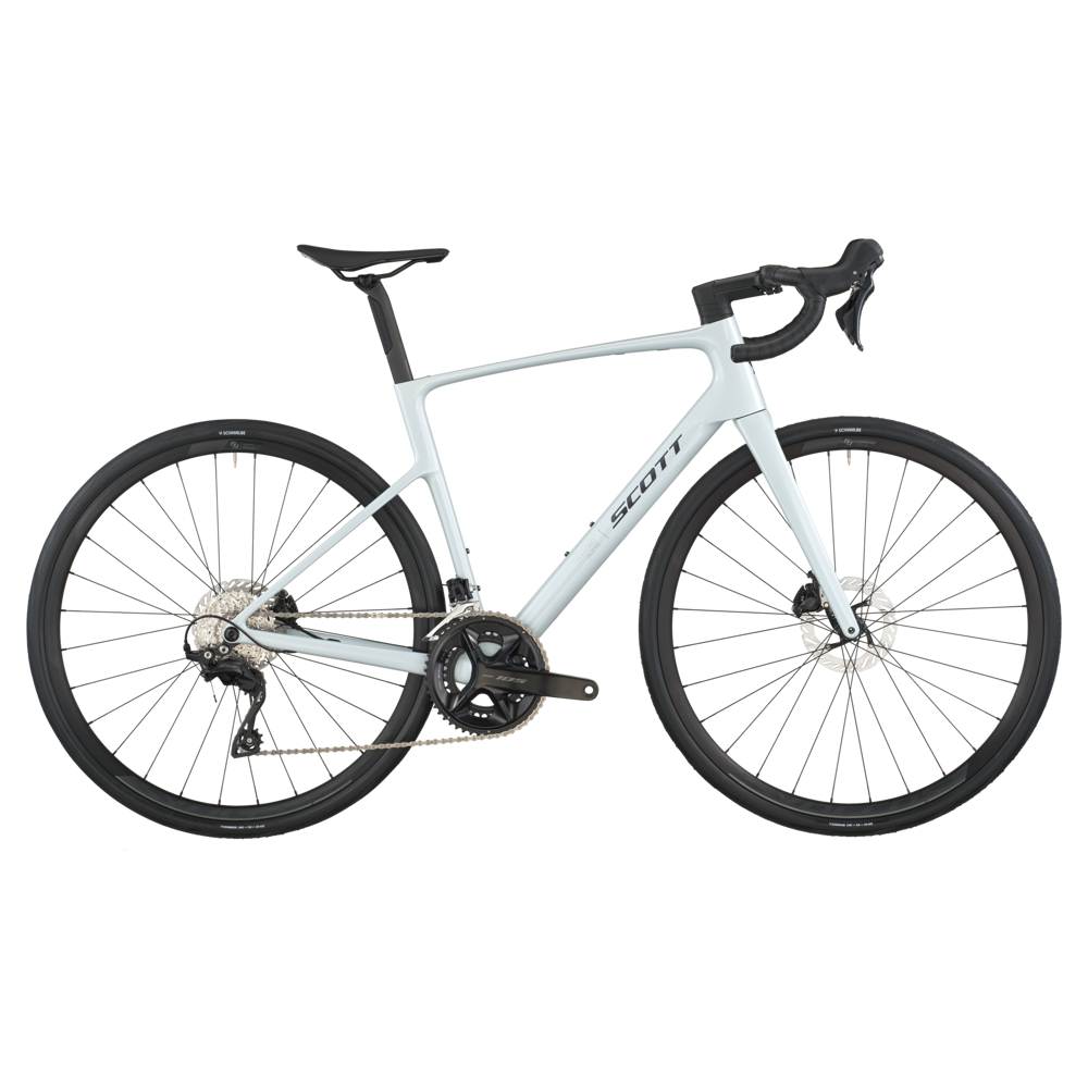 uPRISE Bikes Scott Addict 50 2026 Carbon Endurance Road Bike - Cumulus White | Price match, 365 day returns, 18-Month Warranty, Finance Available & Free UK Delivery