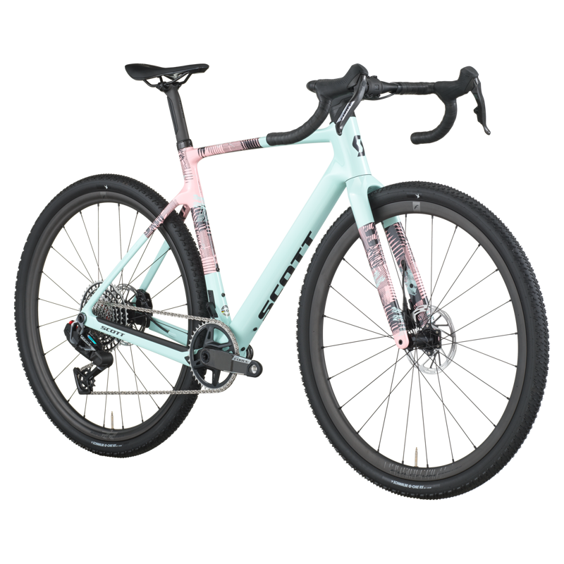 Scott Addict Gravel 10 2026 Carbon Gravel Road Bike - Gelato Blue/Pink-1