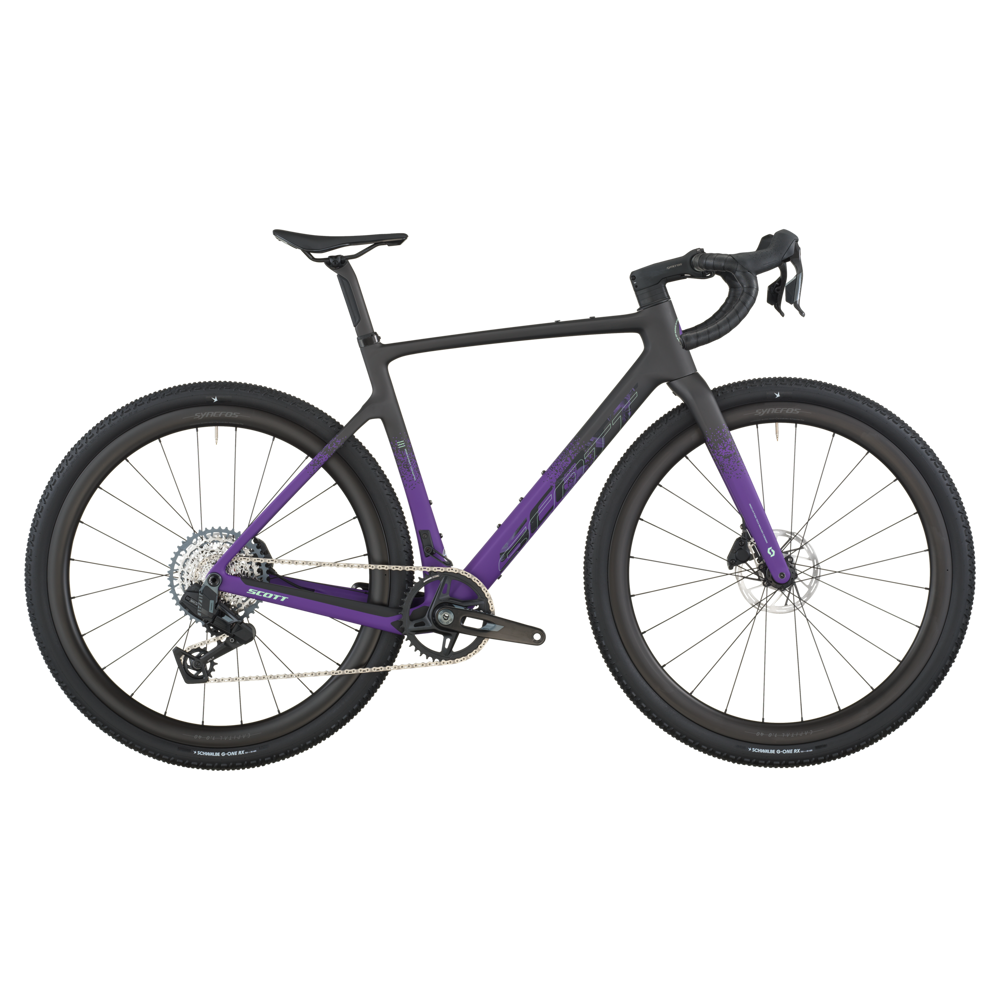 uPRISE Bikes Scott Addict Gravel 20 2026 Carbon Gravel Road Bike - Black/Purple | Price match, 365 day return s, 18-Month Warranty, Finance Available & Free UK Delivery