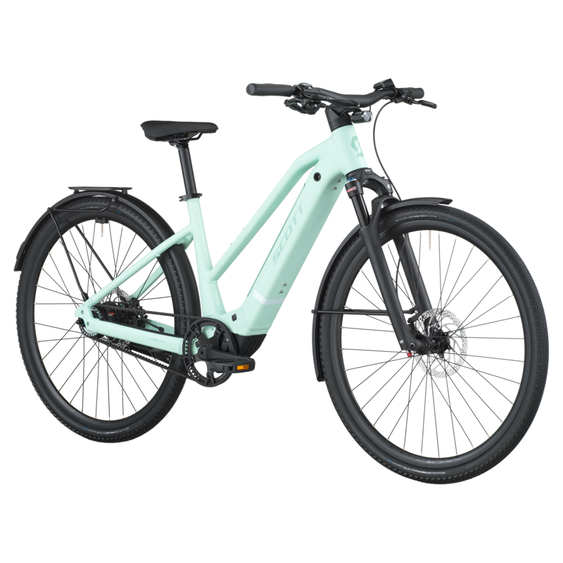 Scott Passage 10 Belt Slope 2026 Electric Hybrid Bike - Mint Green-1
