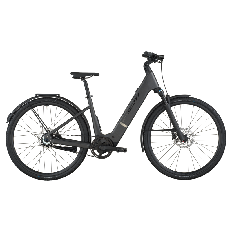 Scott Passage 10 Belt Wave 2026 Electric Hybrid Bike - Midnight Grey