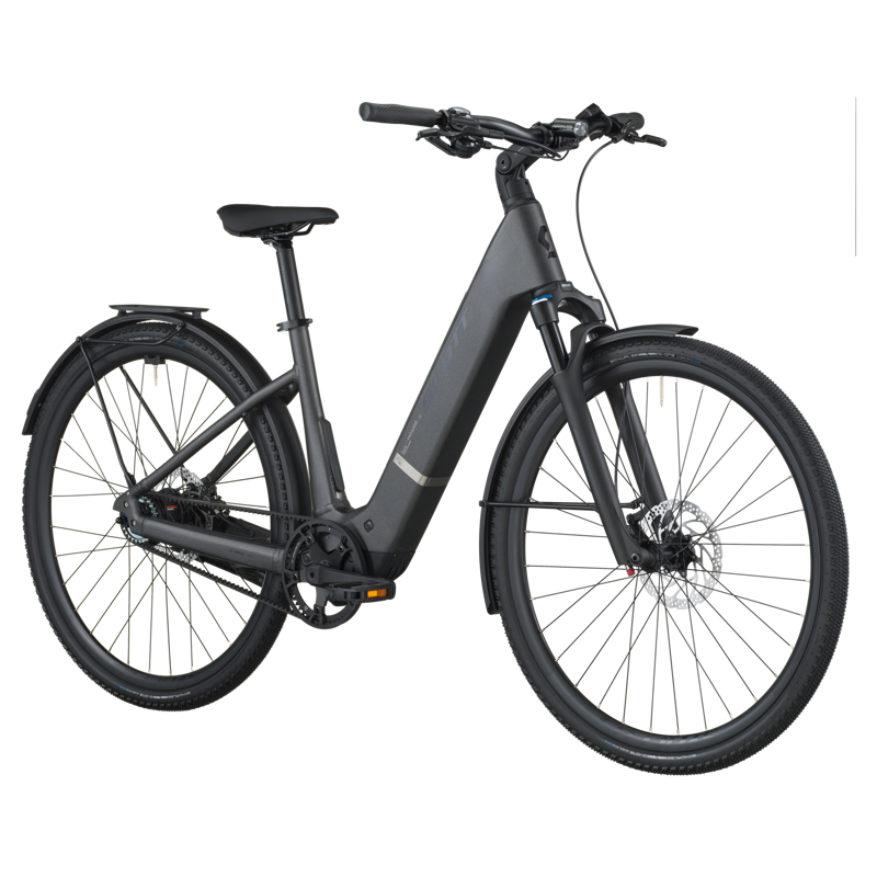 Scott Passage 10 Belt Wave 2026 Electric Hybrid Bike - Midnight Grey-1