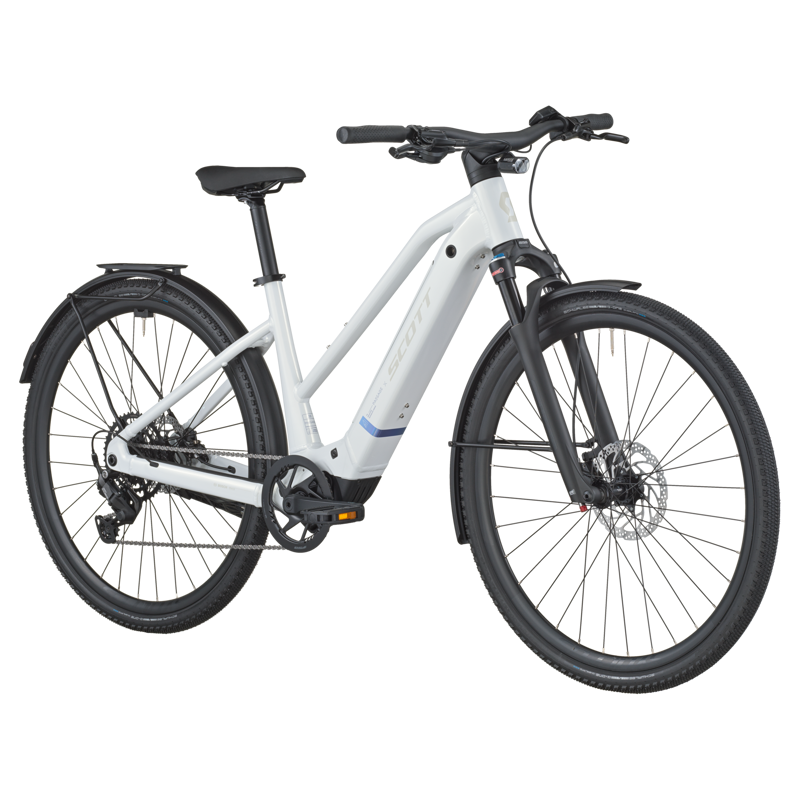Scott Passage 20 Slope 2026 Electric Hybrid Bike - Bianco White-1
