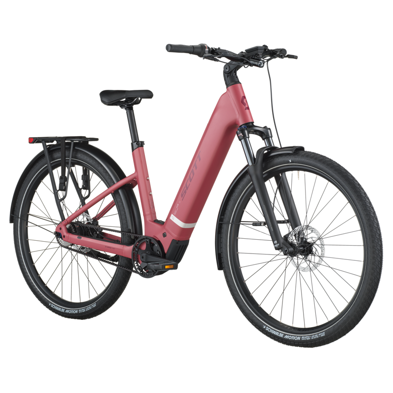 Scott Sub Tour 10 Wave 2026 Electric Hybrid Bike - Magenta Red-1