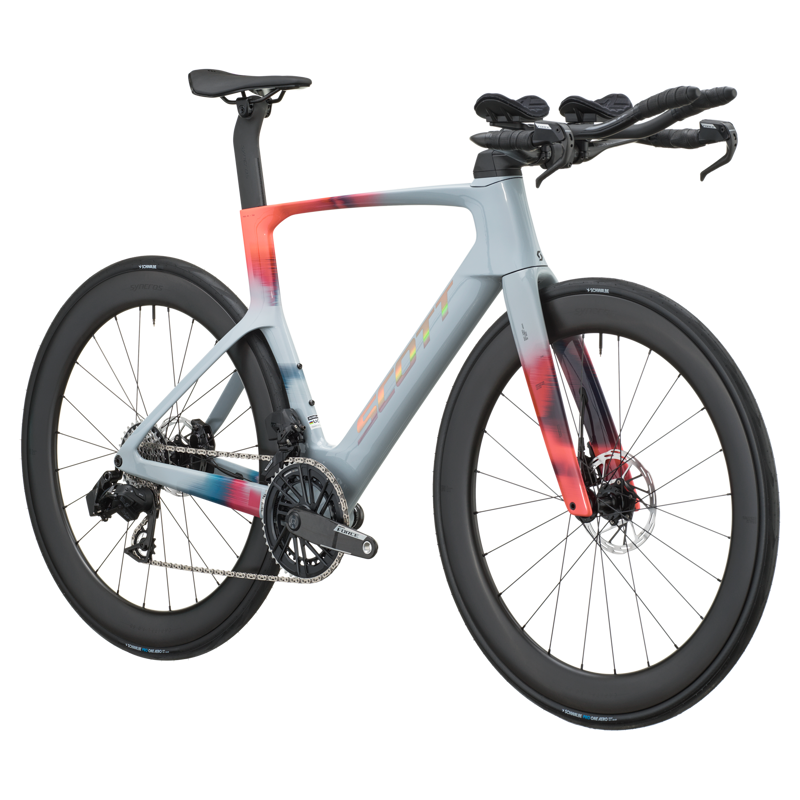 Scott Foil RC TRI 2027 Carbon Triathlon Bike - Narwal Grey/Orange-1