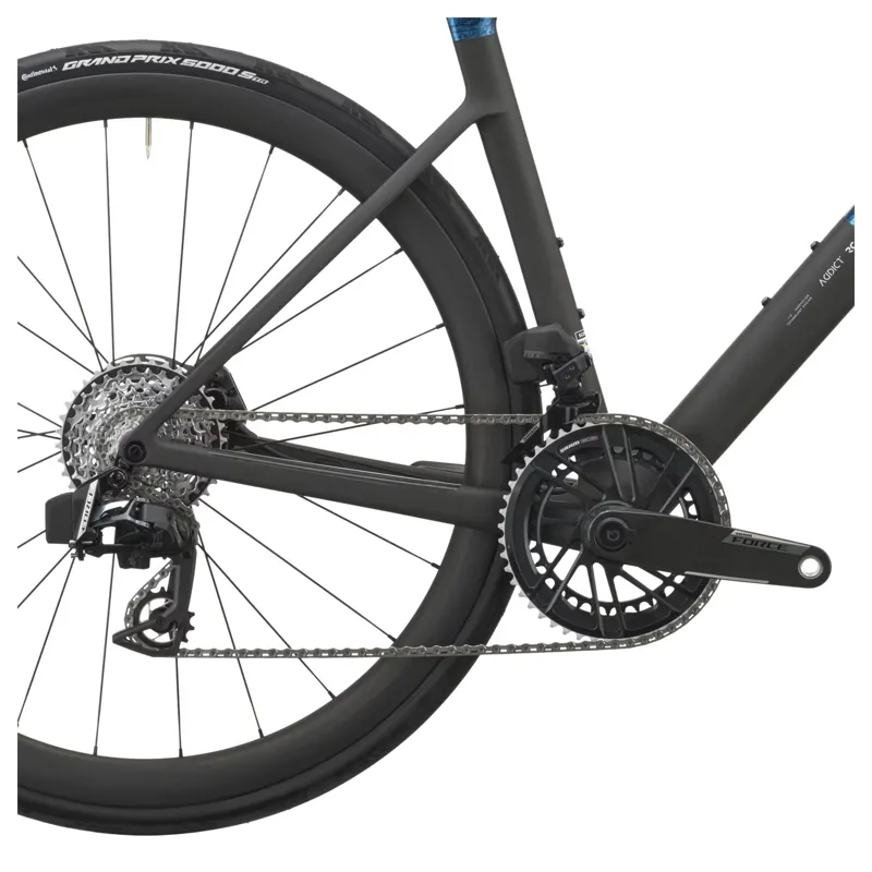 Scott Addict RC Team 2027 Carbon Road Bike - Watery Blue/Carbon Black-3