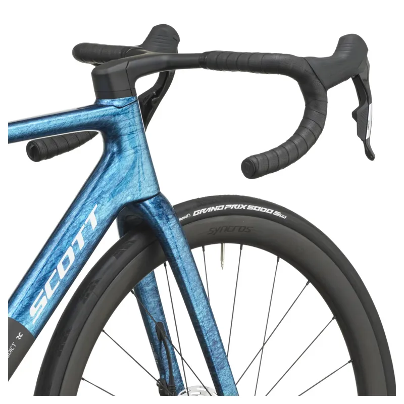 Scott Addict RC Team 2027 Carbon Road Bike - Watery Blue/Carbon Black-6