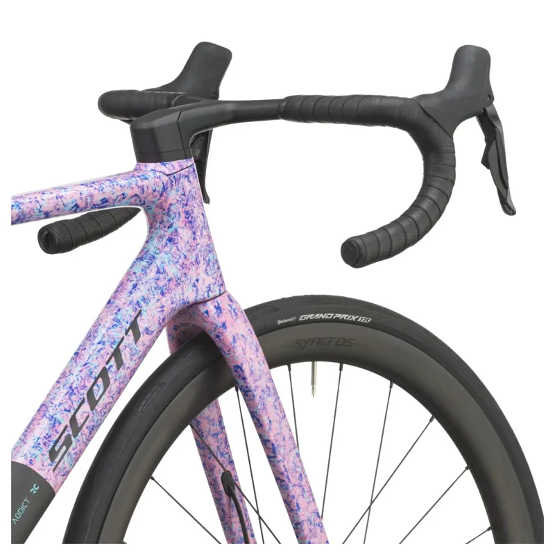 Scott Addict RC 10 2027 Carbon Road Bike - Flourish Blue/Carbon Black-7