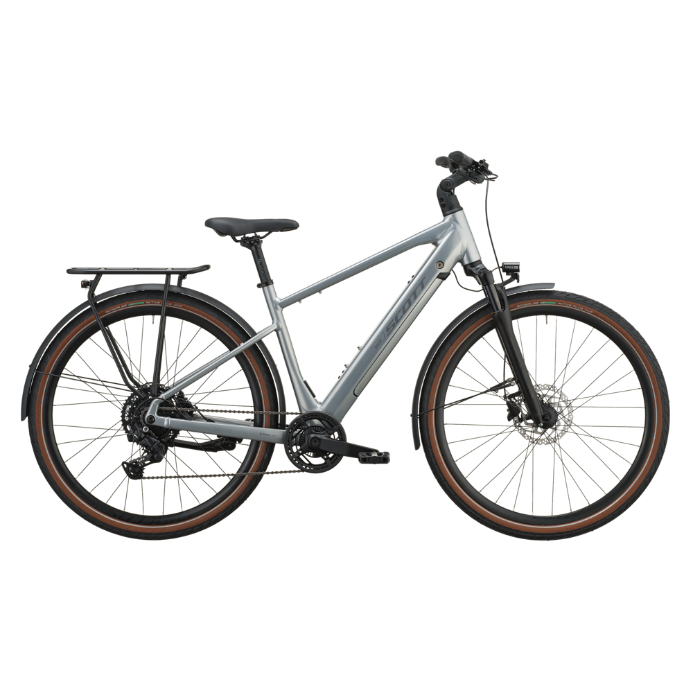 uPRISE Bikes Scott Sweep 20 360wh 2027 Electric Hybrid Bike - Chrome Silver | Price match, 365 day returns, 18-Month Warranty, Finance Available & Free UK Delivery