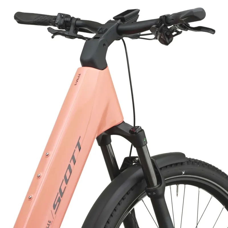 Scott E-Ville 10 SUV 800wh 2027 Electric Hybrid Bike - Peach Pink-6