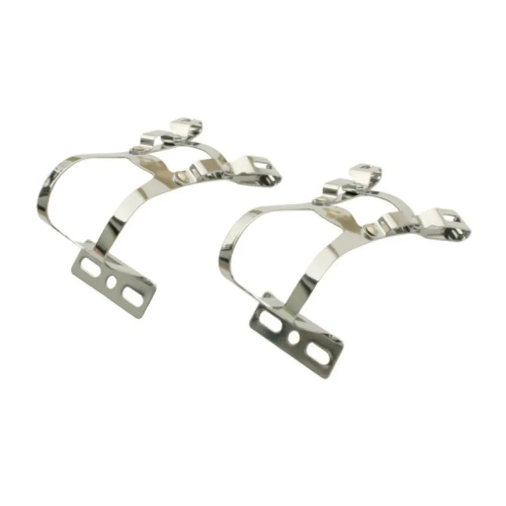 uPRISE Bikes Genetic Double Toe Clips - Chrome | Price match, 365 day return s, 18-Month Warranty, Finance Available & Free UK Delivery