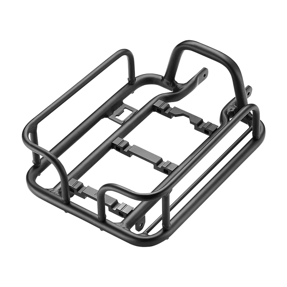 uPRISE Bikes Momentum Universal Front Rack W/ Side Rail - Black - Small | Price match, 365 day return s, 18-Month Warranty, Finance Available & Free UK Delivery