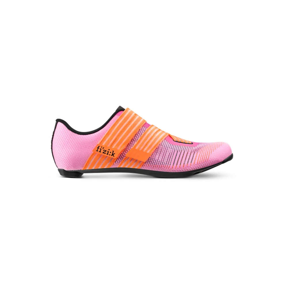 uPRISE Bikes Fizik Vento Powerstrap Aeroweave Road Shoes - Coral/Black | Price match, 365 day return s, 18-Month Warranty, Finance Available & Free UK Delivery
